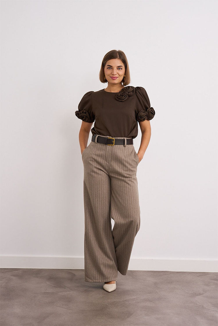Flower Top-Chocolate Brown