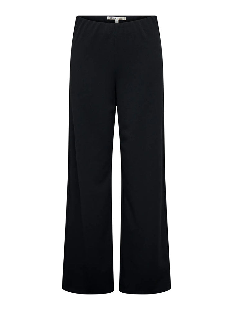Onlbremin-Yo Mid Waist Wide Trousers-Black