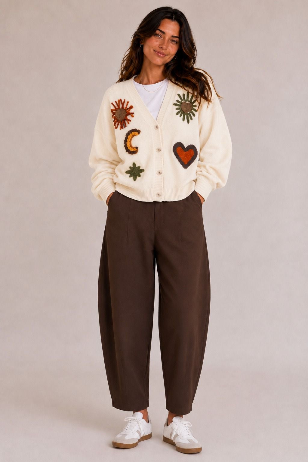 Embroidered Knit Cardigan