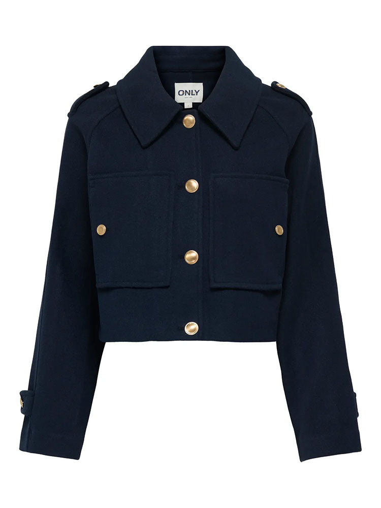 Onltrillion Boxy Jacket-Navy