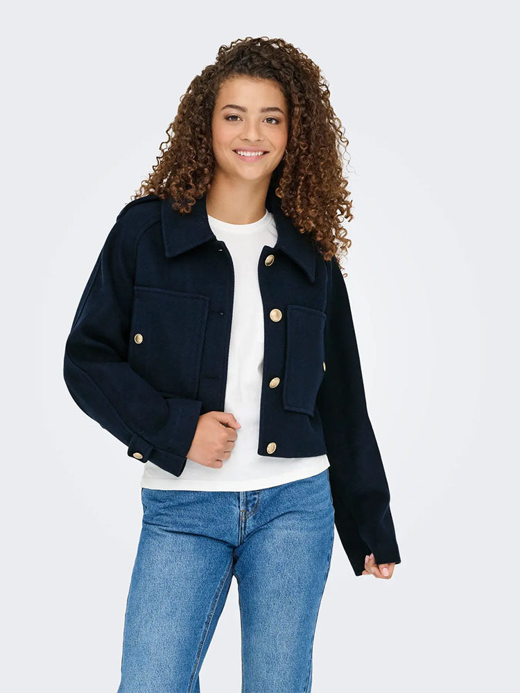 Onltrillion Boxy Jacket-Navy
