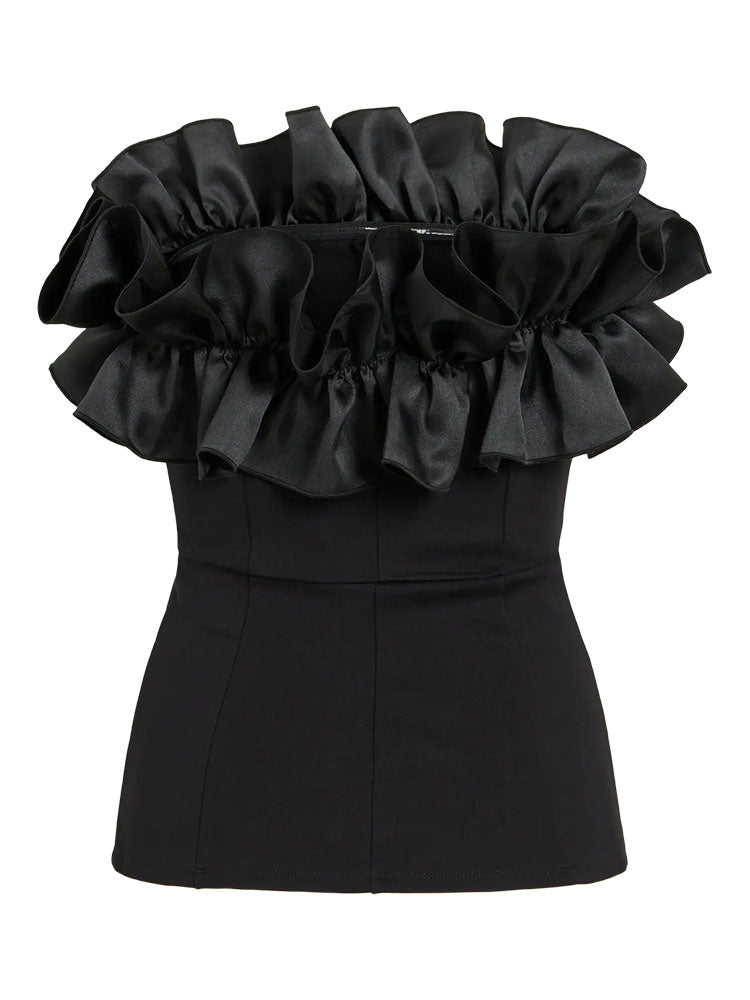 Vilisse Strapless Top- Black