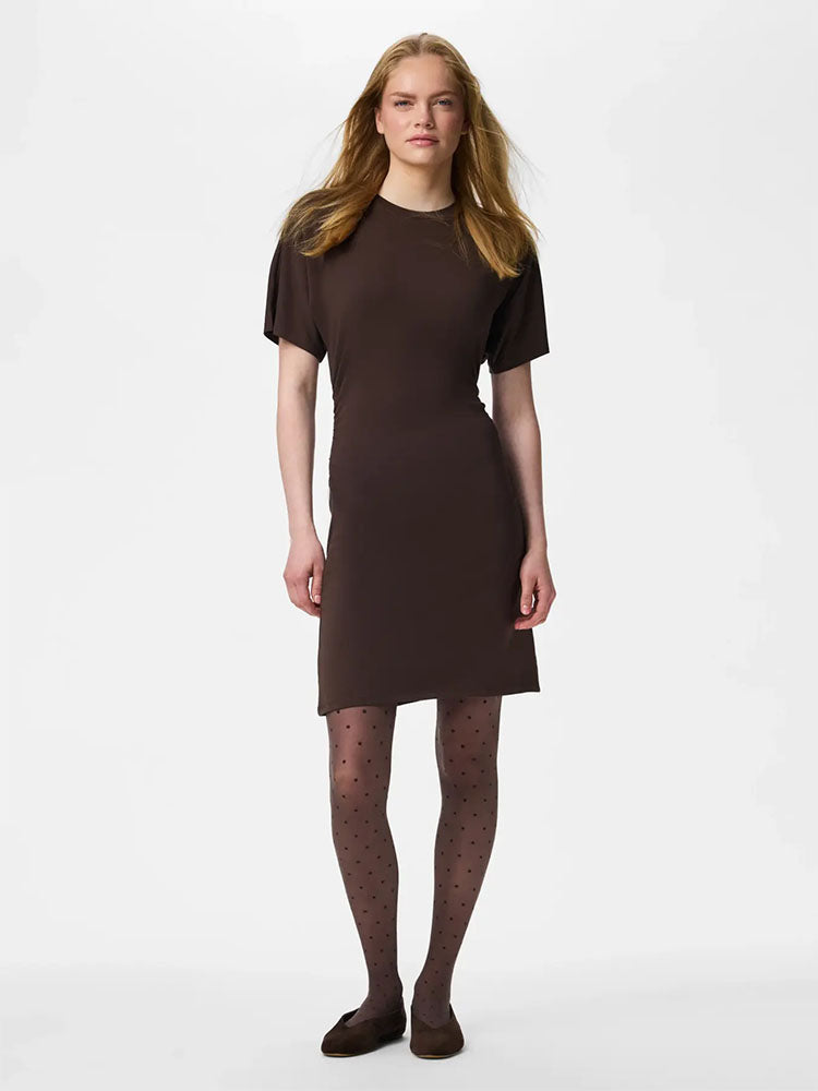 Pcnew Nikoline 20 Denier Dot Tights-Hot Fudge