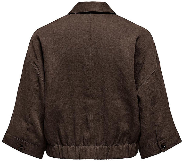 Jdyfinn 3/4 Sleeve Bomber Jacket-Coffee Bean