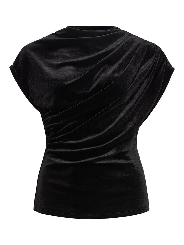 Vilivas Velvet Top-Black Beauty