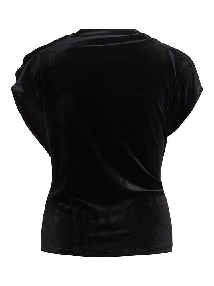 Vilivas Velvet Top-Black Beauty