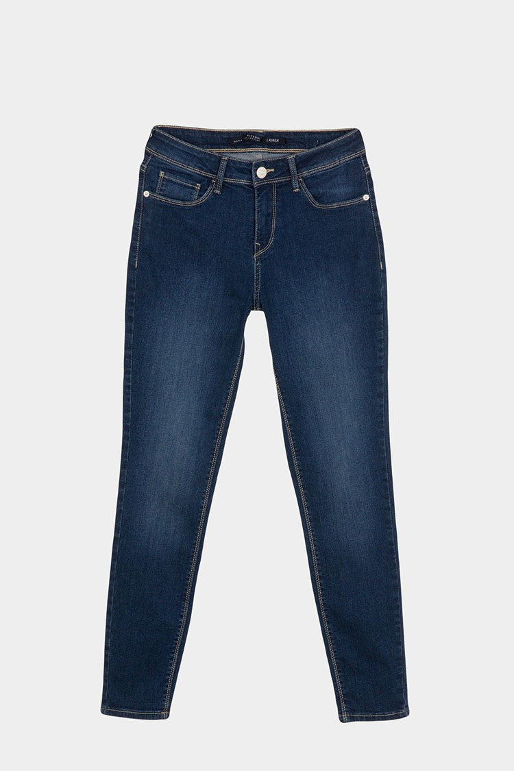 Jeans LAUREN_194-Dark Blue Denim Skinny Jeans