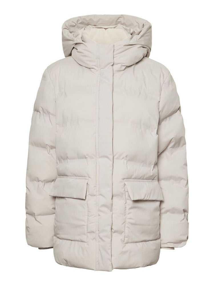 Pcnorma Puffer Jacket-Cream