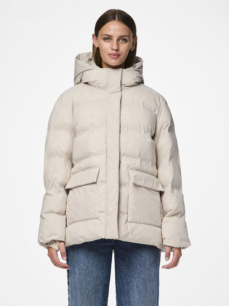 Pcnorma Puffer Jacket-Cream