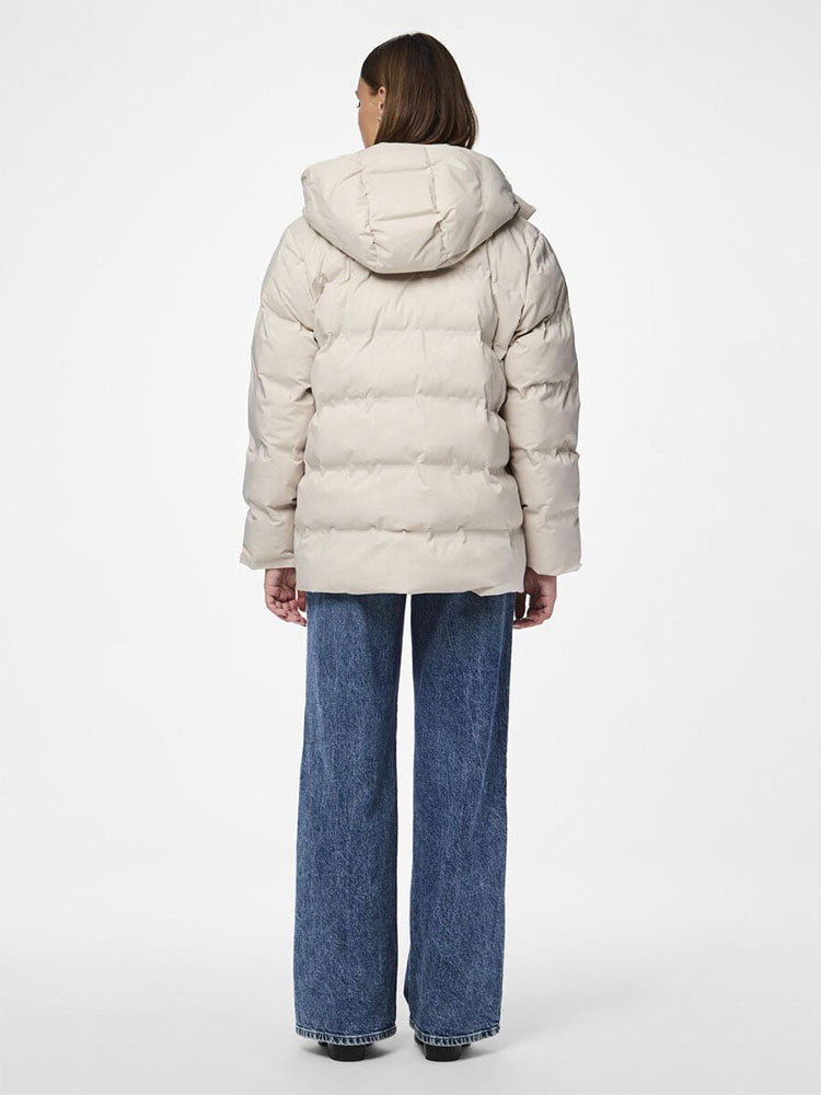 Pcnorma Puffer Jacket-Cream