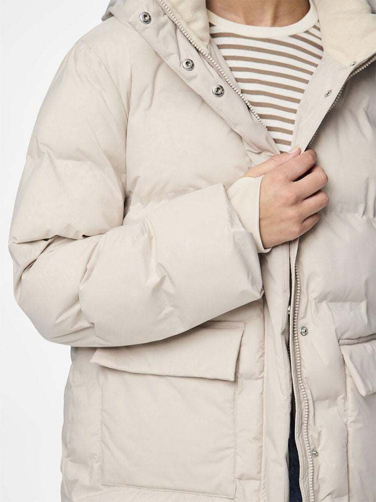 Pcnorma Puffer Jacket-Cream