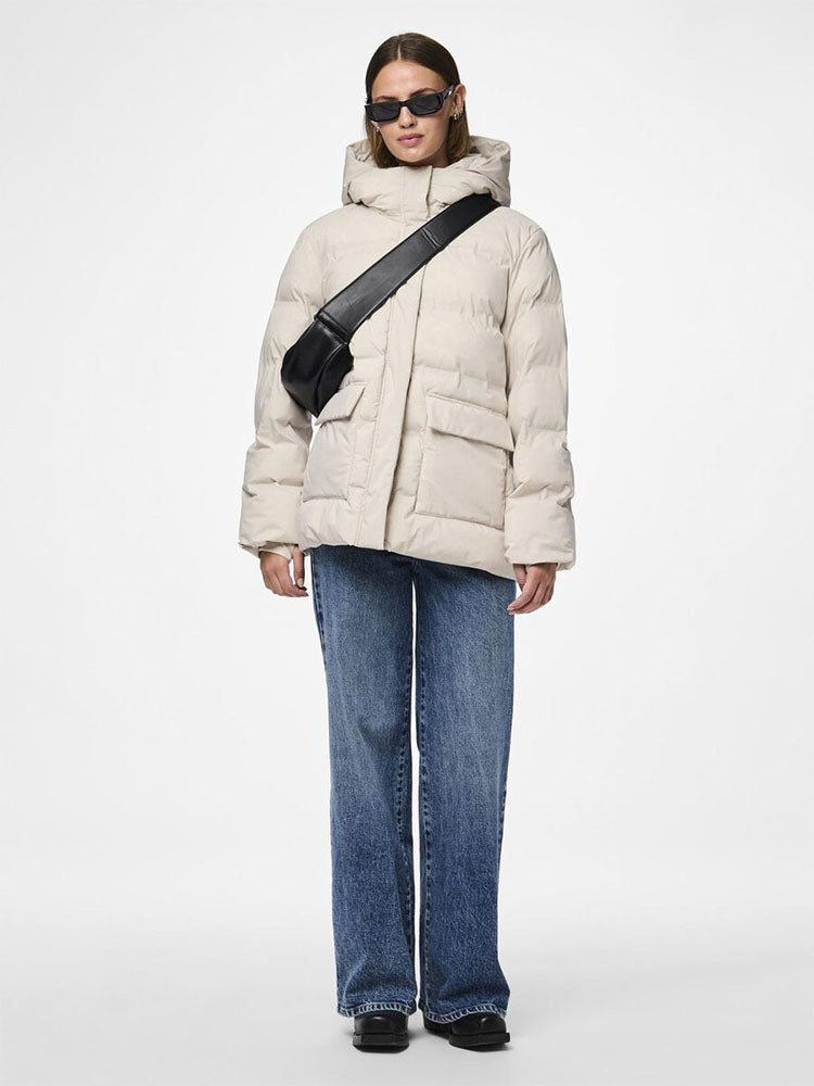 Pcnorma Puffer Jacket-Cream
