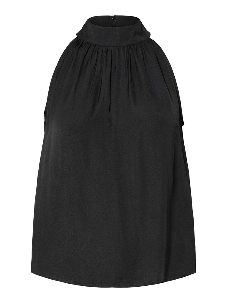 Pcmilda Black Halter Neck Top