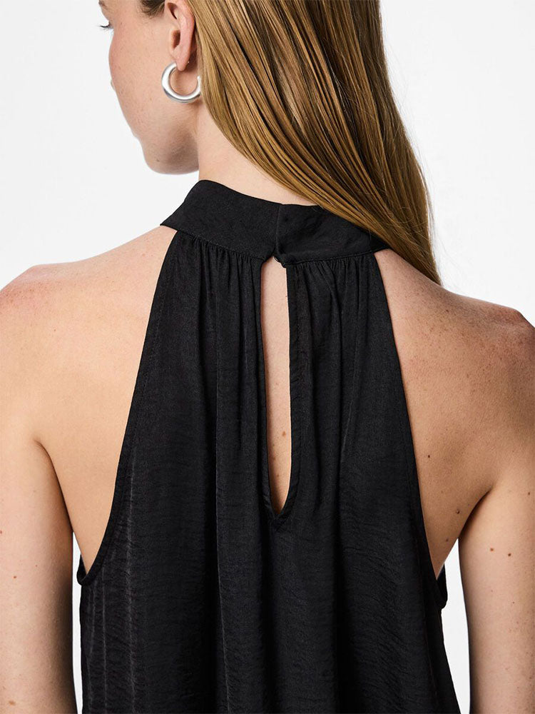Pcmilda Black Halter Neck Top