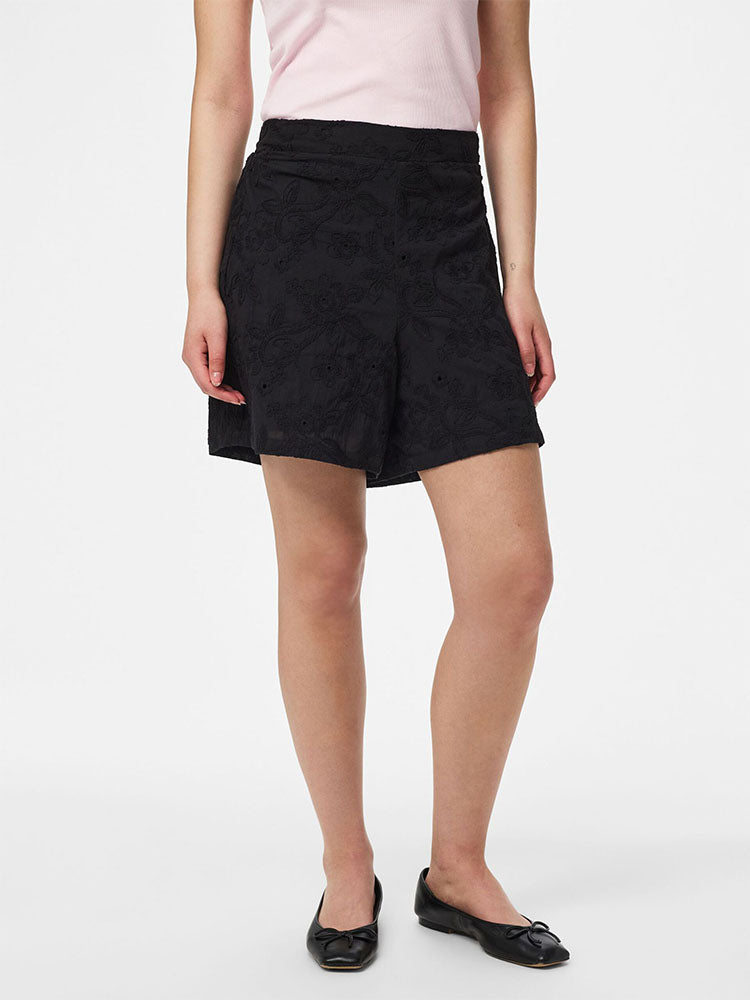 Pcginger High Waist Shorts-Black
