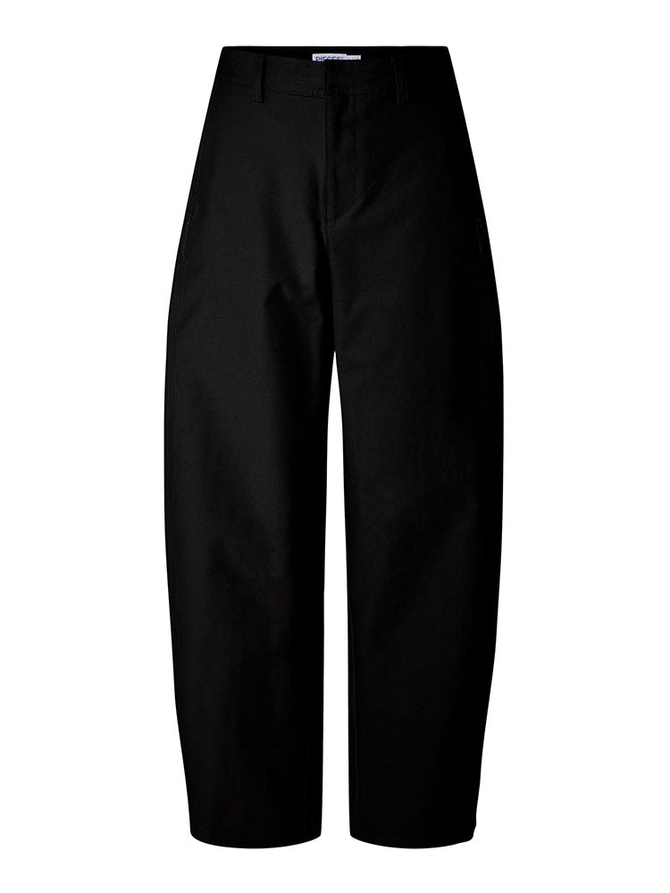 Pcrikke High Waist Barrel Trousers-Black