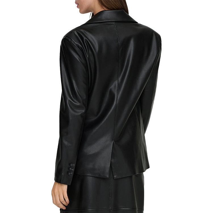 Onlverona Faux Leather Blazer- Black