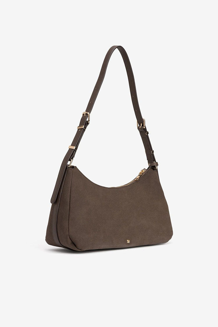 Micaela Bag-Chocolalte Brown Faux Suede
