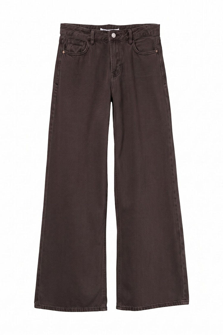 Celine_18 Wide Leg Jeans-Brown