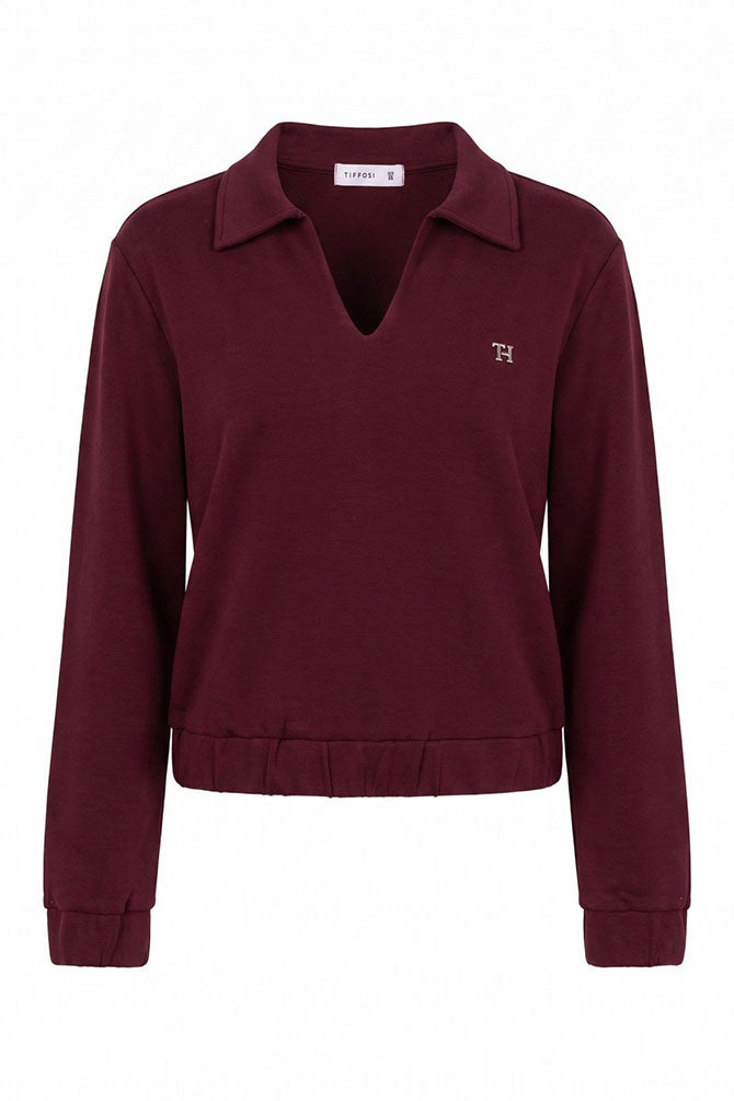 Valentina C Collar Sweatshirt-Fig