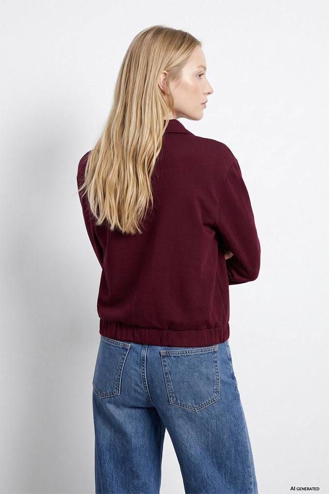 Valentina C Collar Sweatshirt-Fig