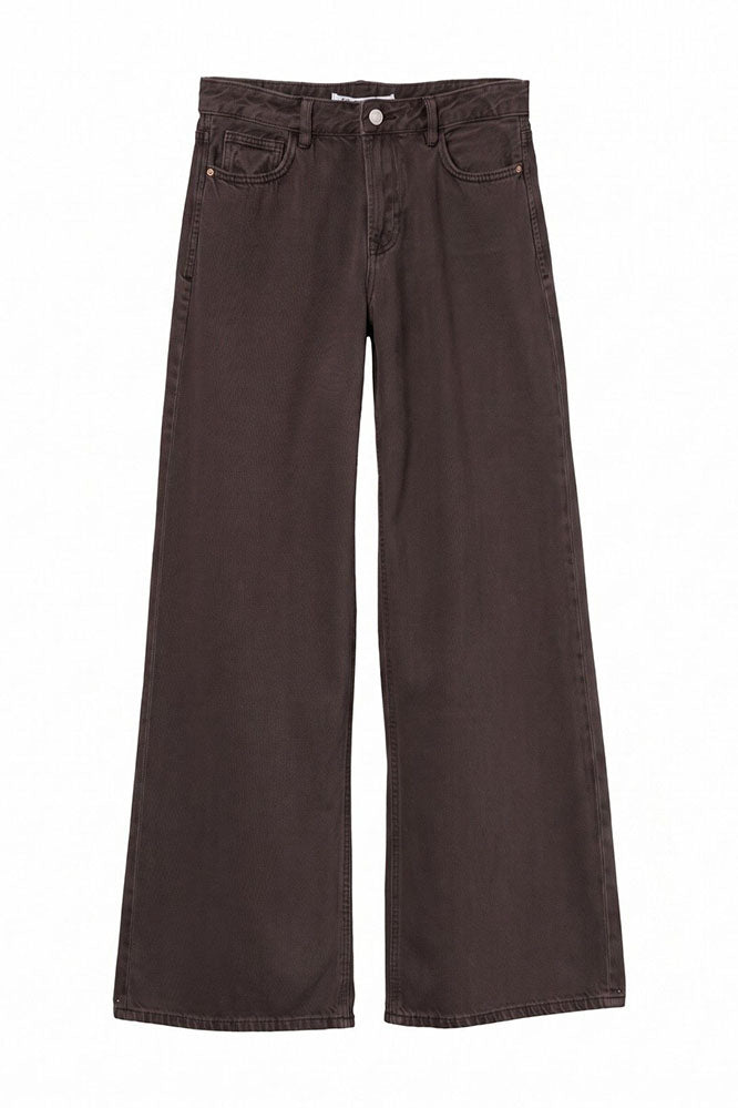 Celine_18 Wide Leg Jeans-Chocolate