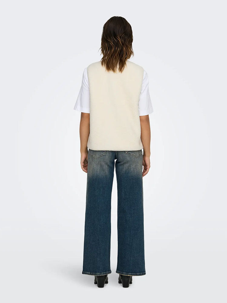 Onlteddy Vest-Cream