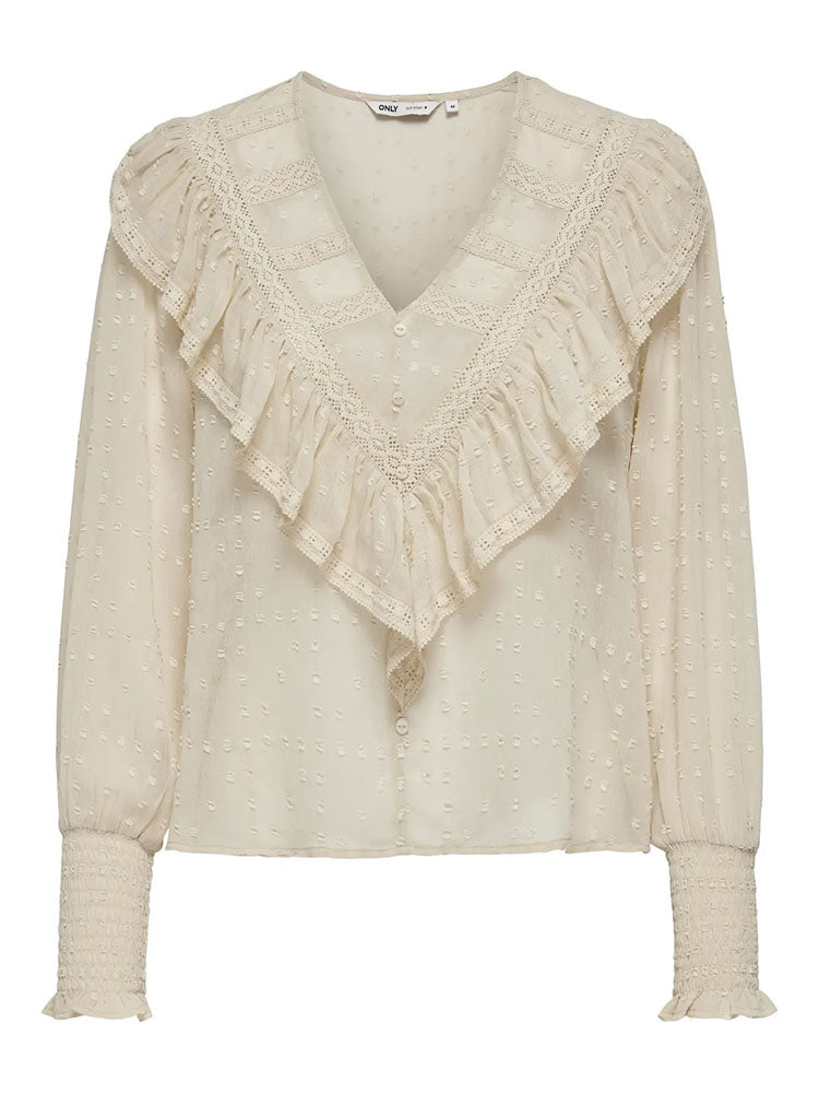 Onleleanor Long Sleeve Dobby Top
