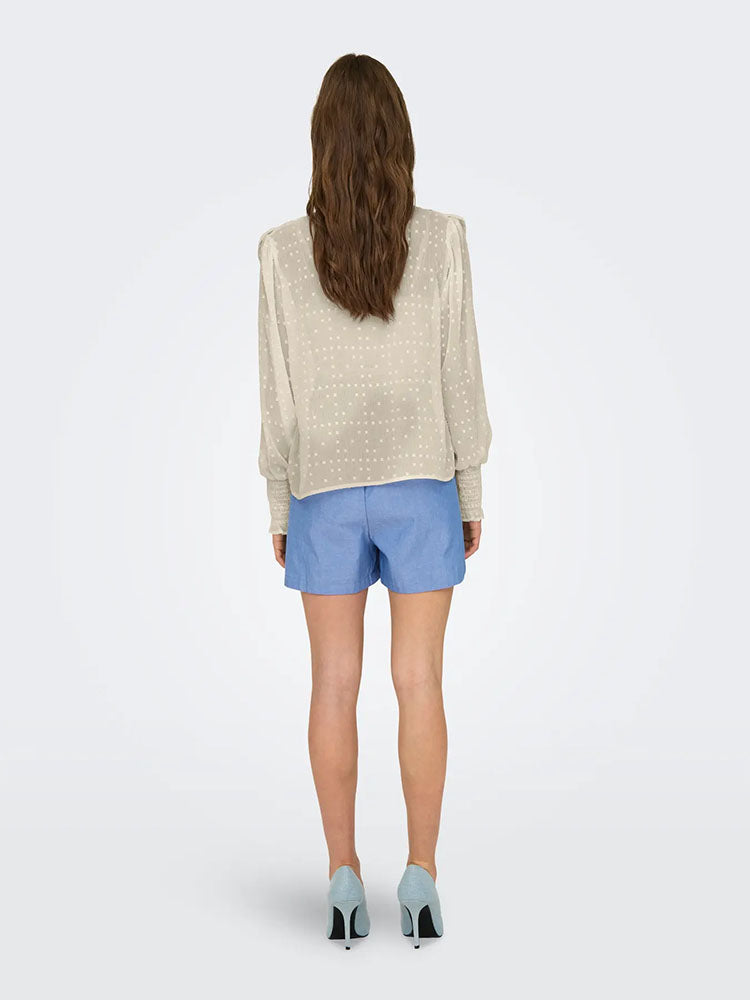 Onleleanor Long Sleeve Dobby Top