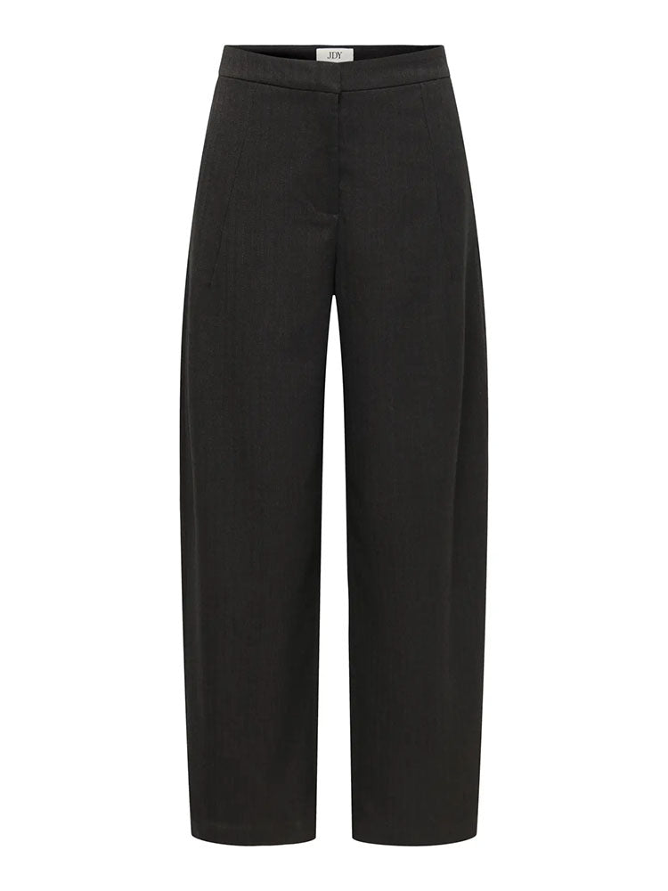 Jdykatalina High Waist Barrel Trousers-Black/Grey Herringbone