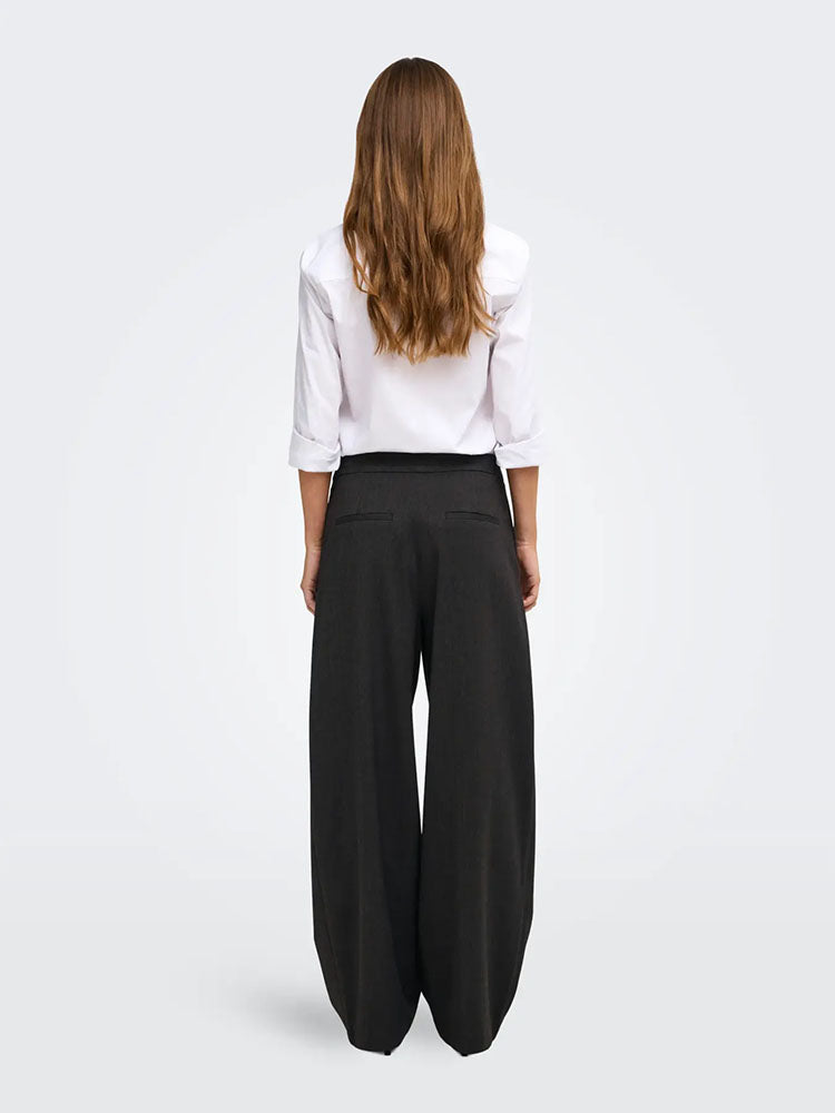 Jdykatalina High Waist Barrel Trousers-Black/Grey Herringbone