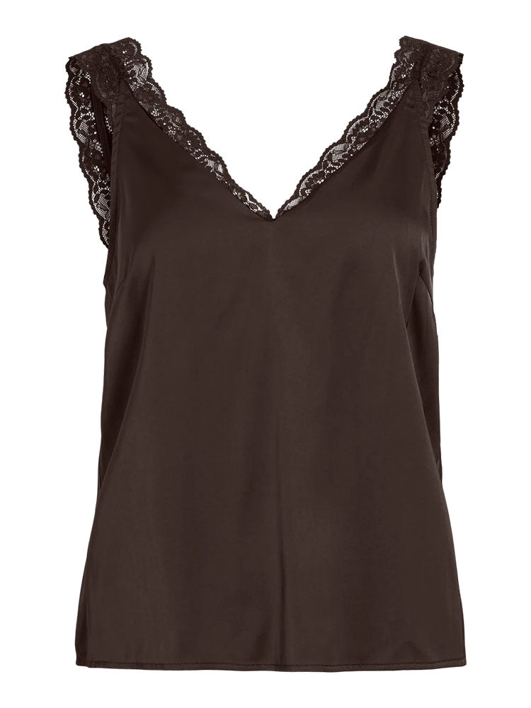 Vibya Lace Strap Cami-Coffee Bean
