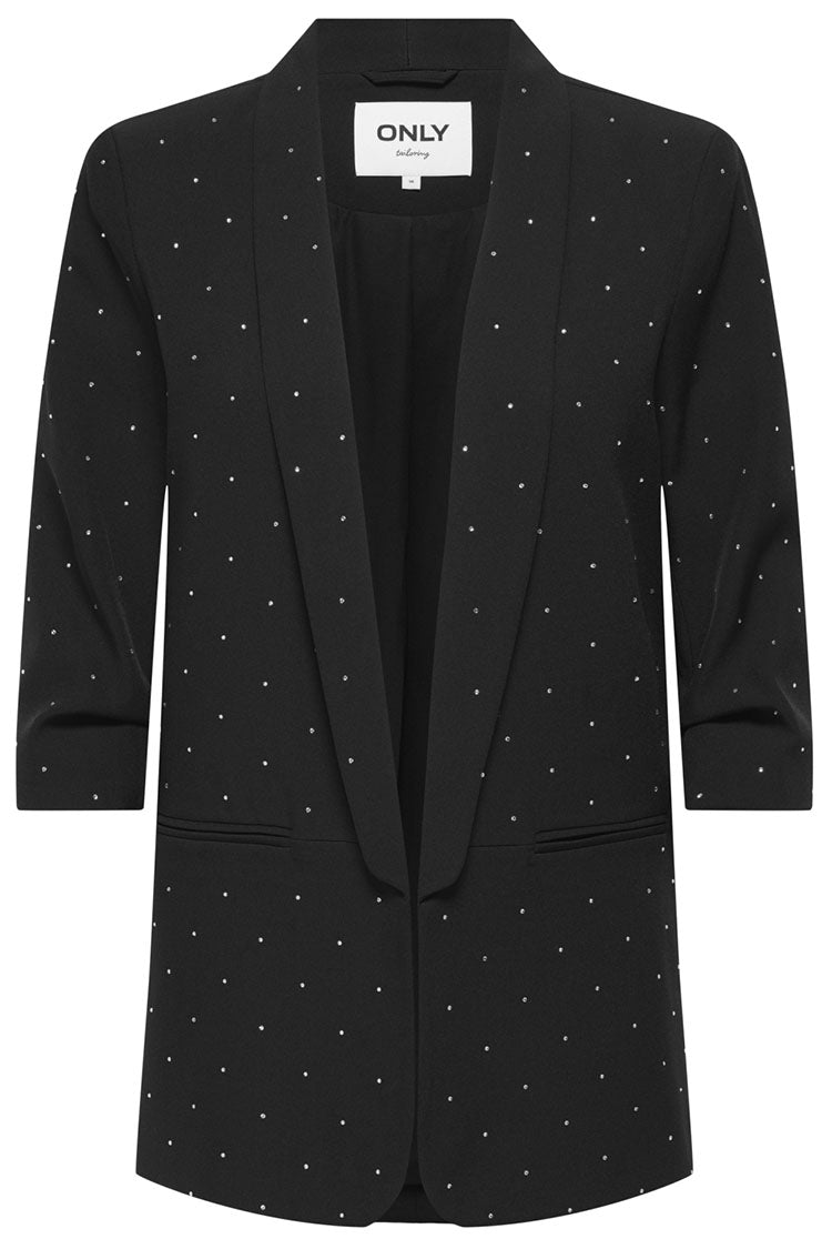 Onlelly Rhinestone Blazer-Black