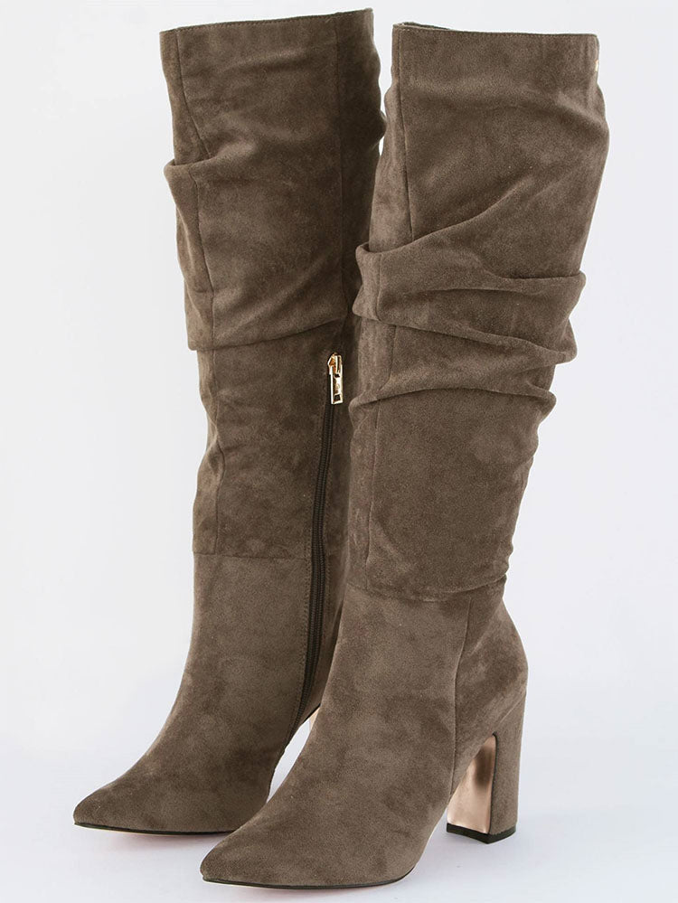 Famouse Friends Knee High Boots-Espresso