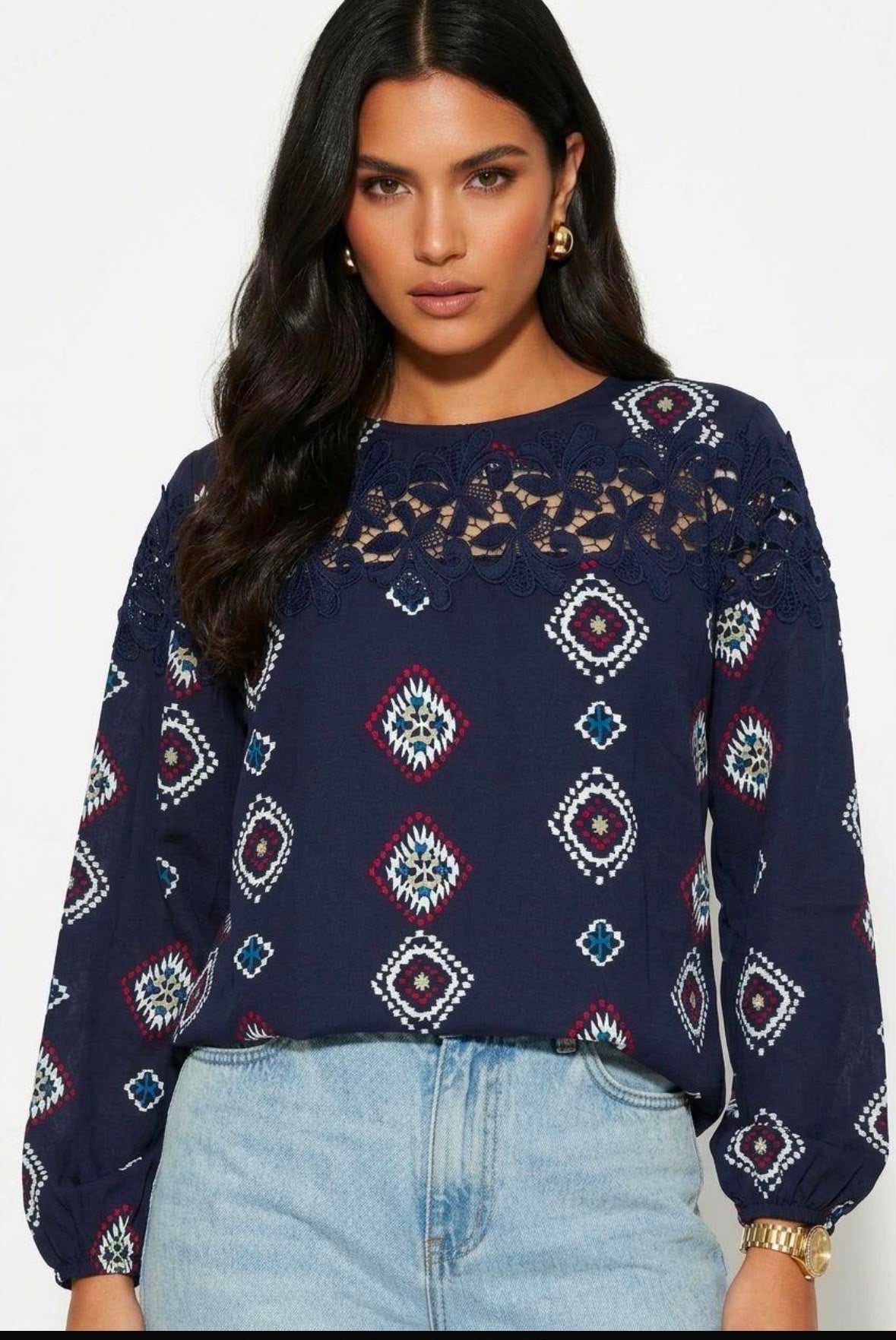 Saint Maine Top-Navy/Red