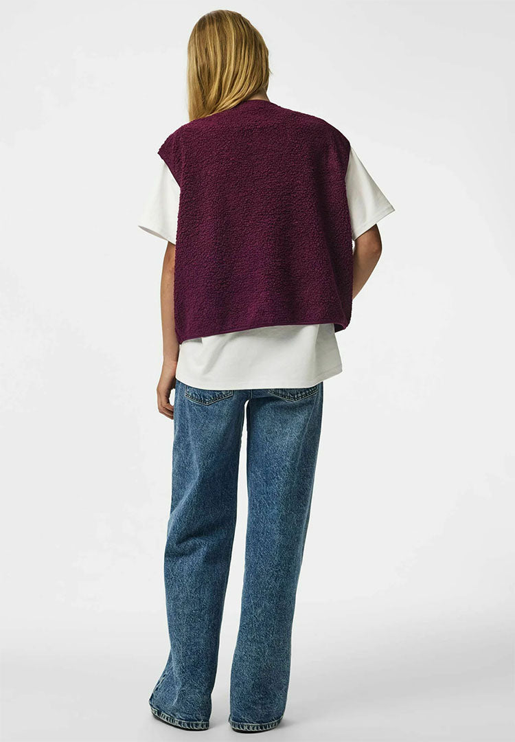 Pckatty Teddy Vest-Beetroot
