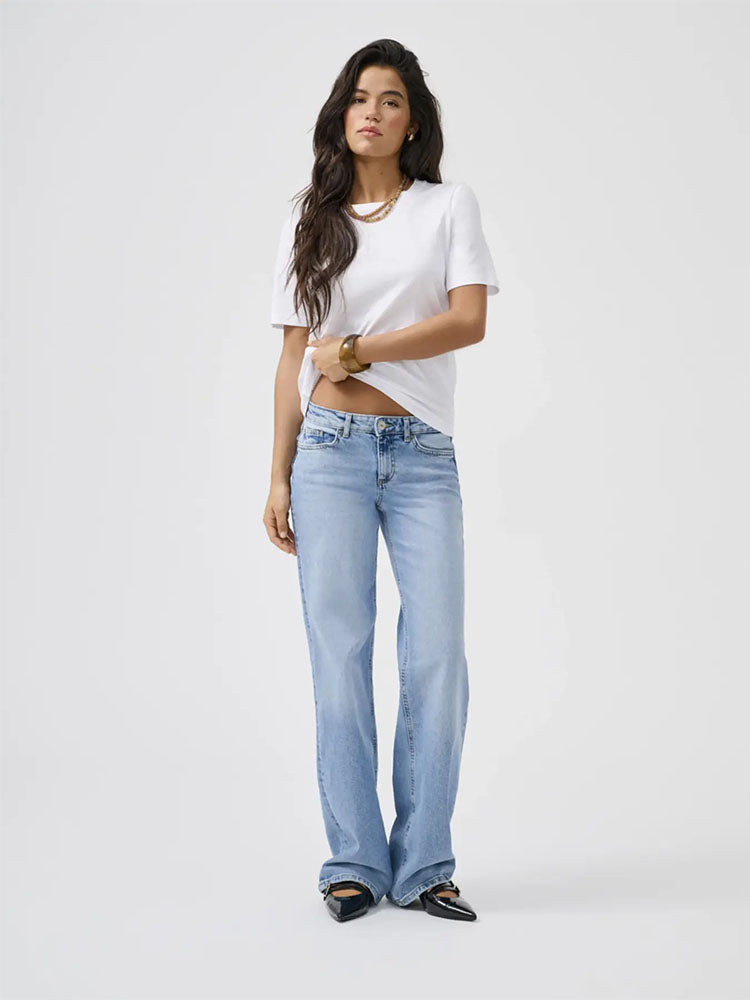Onljuicy Low Waist Wide Leg Light Blue Denim Jeana