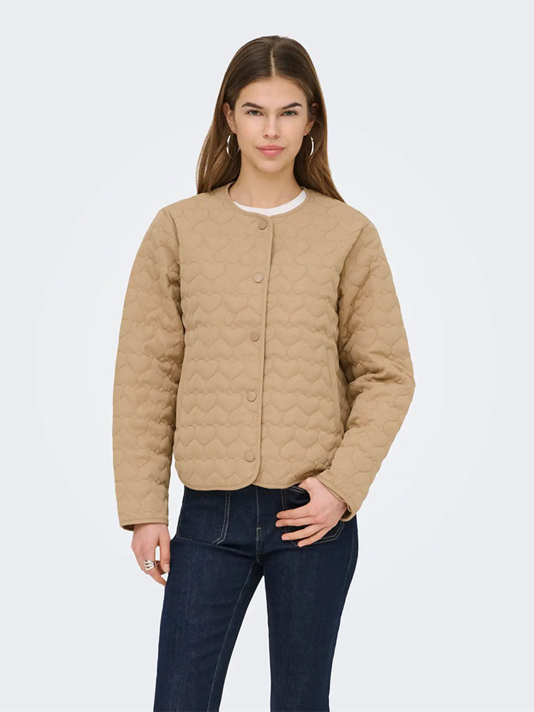 Onlheart Quilted Jacket-Tan