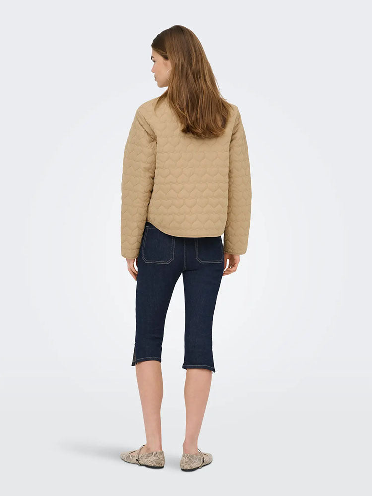 Onlheart Quilted Jacket-Tan