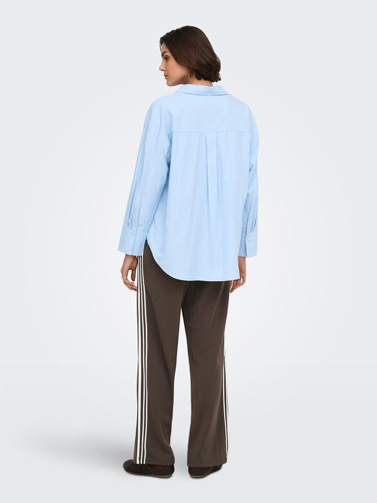 Onlcayla Wide Leg Tracksuit Pants-Coffee/Cream Stripes