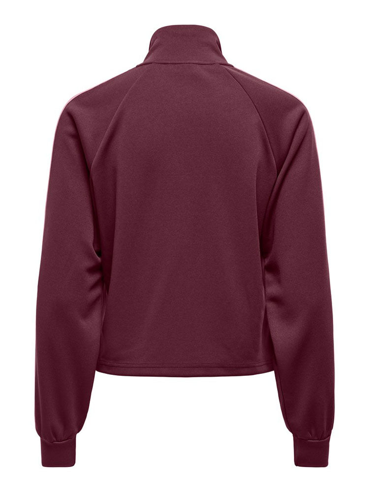 Onlcayla Zip Neck Sweater-Fig/Pink Stripe