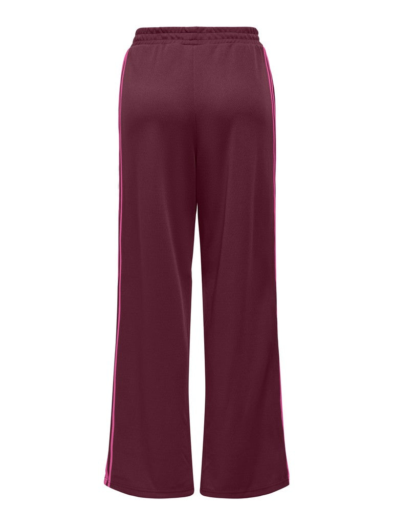 Onlcayla Wide Leg Tracksuit Pants-Fig/Pink Stripe
