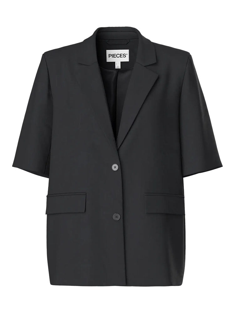 Pcbosella Short Sleeve Blazer-Black