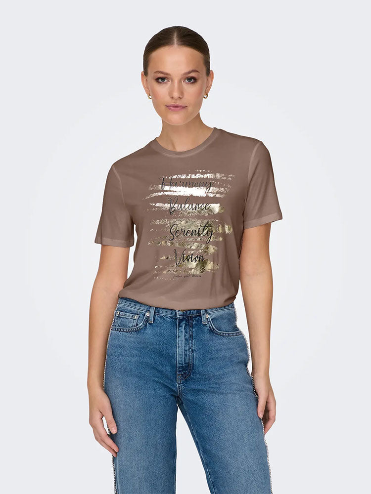 Onlfree Modal Atelier T-Shirt-Brown