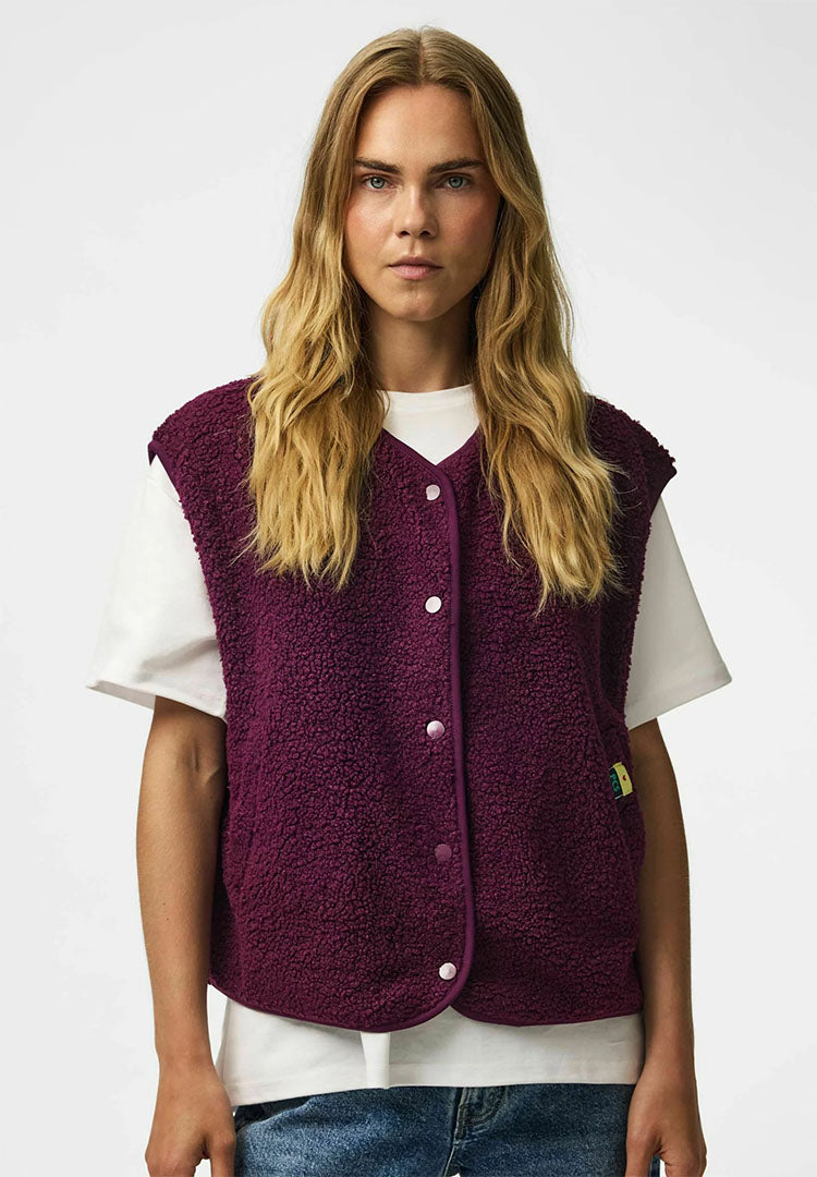 Pckatty Teddy Vest-Beetroot