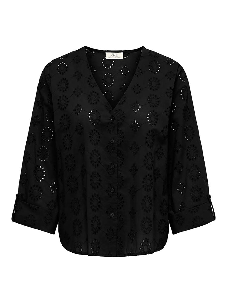 Jdytallie Broderie Anglaise Shirt-Black