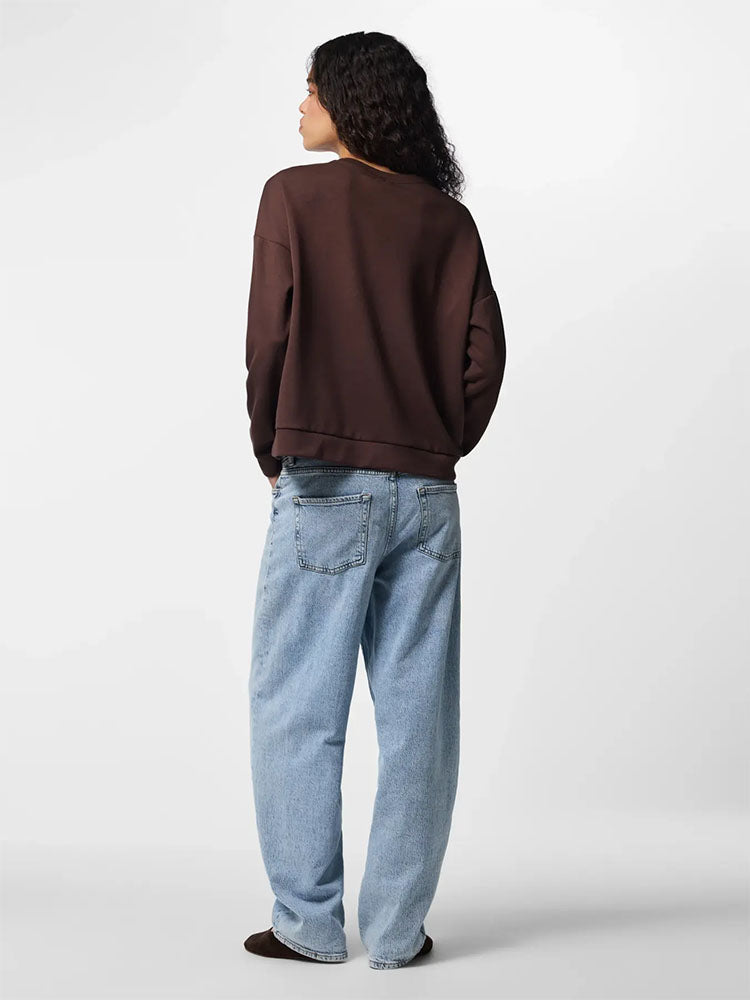 Pcmichelle Scuba Sweater-Hot Fudge
