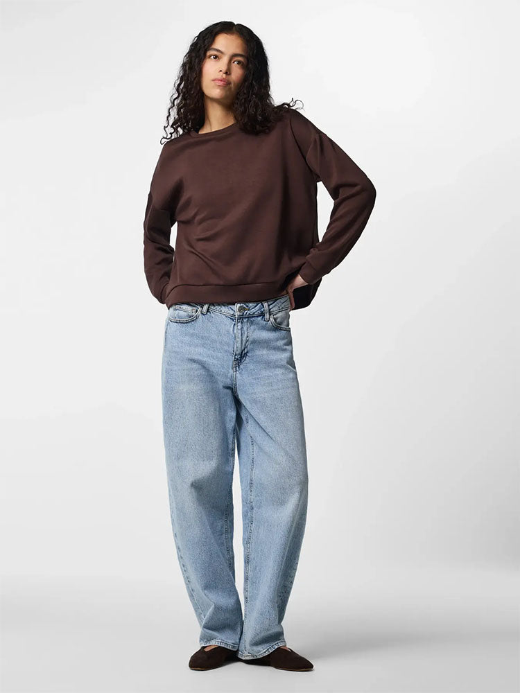 Pcmichelle Scuba Sweater-Hot Fudge