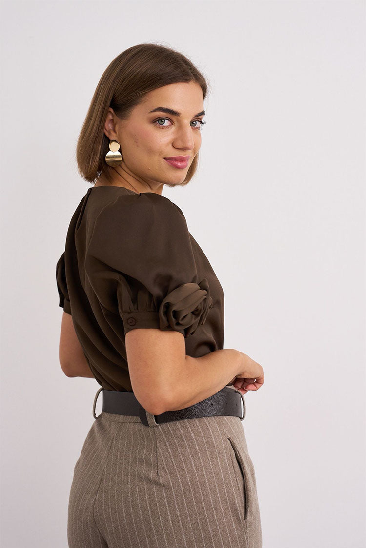 Flower Top-Chocolate Brown