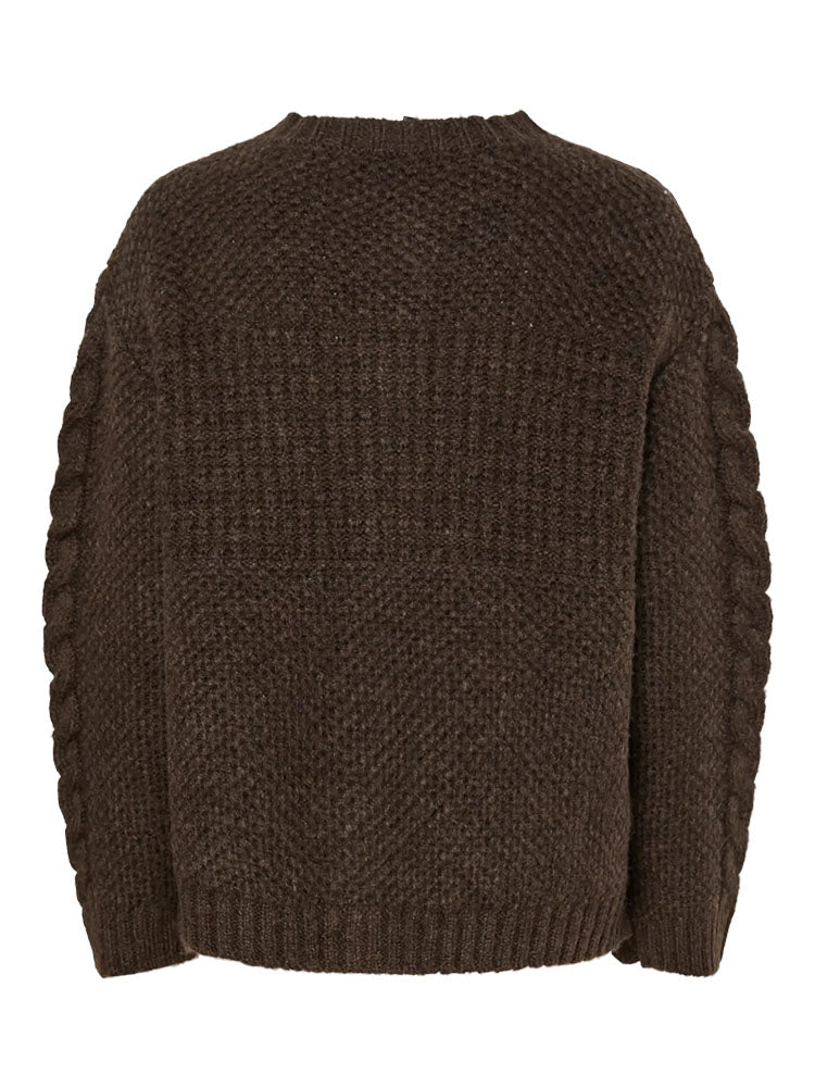 Pcjacinthe Knit Cardigan-Brown